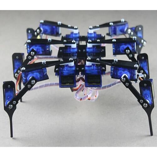18 DOF Spider Robot Six Feet/Leg Hexapod 4 RC Mini Robotic Frame Chassis For Arduino 9g Servo Control DIY Toy Teaching Project
