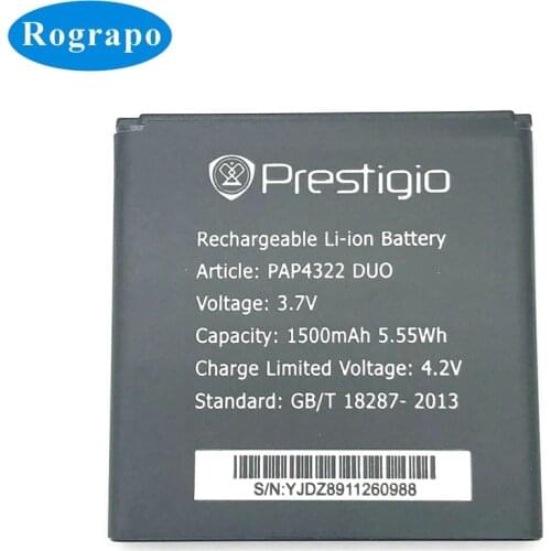 1500mAh Replacement Battery For Prestigio PAP4322 PAP 4322 Duo Bateria Batterie Cell Phone Batteries
