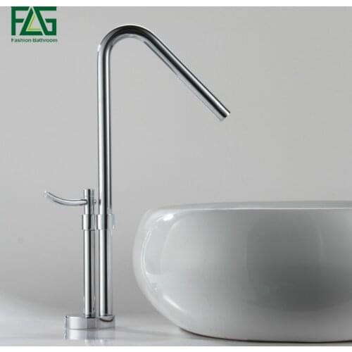 FLG European Basin Faucet Chrome Polished Single Lever 360 Degree Rotating Cold And Hot Vegetable washing Sink Mixer Taps