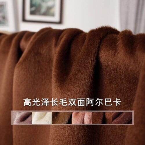 The cloth 850g/m weight Double-side Alpaca thicken lustre Alpaca and Wool materials Winter coat DIY clothes fabrics Freeshipping