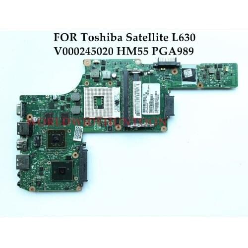 High quality V000245020 FOR Toshiba Satellite L630 laptop motherboard 6050A2338501-MB-A02 HM55 PGA989 100% Fully tested