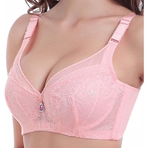 Women Sexy Bra Lingerie Thin Lace Plus Size Bras for Women Underwear C D Cup Breathable Push Up Underwire Bra
