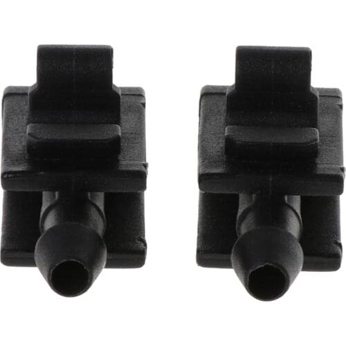 1 Pair Auto Car Windshield Windscreen Washer Nozzles for Megane II, Black