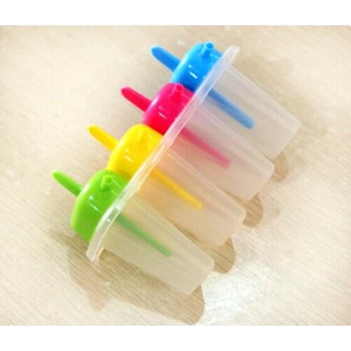 1PC 4 Grids Plastic Ice Cream Mold Ice Pops Mold DIY Mousse Cake Fondant Mould Home Kitchen Freezer Ice Cream Maker KB 1370