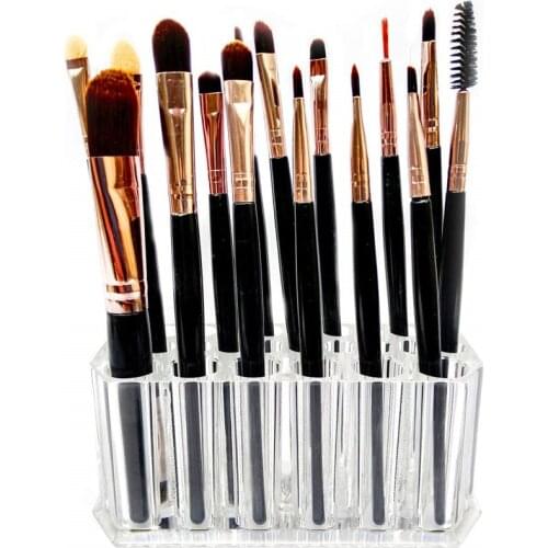 26 Holes Clear Makeup Organizer Acrylic Storage Box Eyebrow Pencil Holder Storage Stand Cosmetic Holder Storage Box