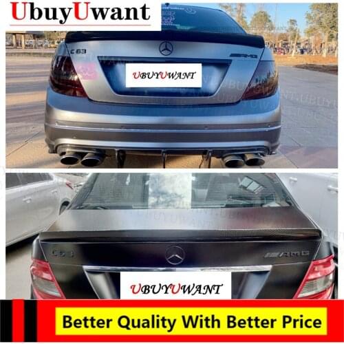 "Car Rear Trunk Spoiler Wing Boot Lip Carbon Fiber For BENZ W204 C180 C200 C300 2008-2014 Auto Accessories Car Styling "