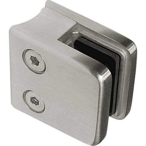 Freeshipping SUS 304# Staircase Parts and Clamp Railing Clamp Clip Square Glass Clamp For Round Newel Post