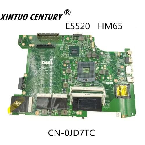 CN-0JD7TC 0JD7TC JD7TC For Dell latitude E5520 laptop computer motherboard HM65 DDR3 100% test