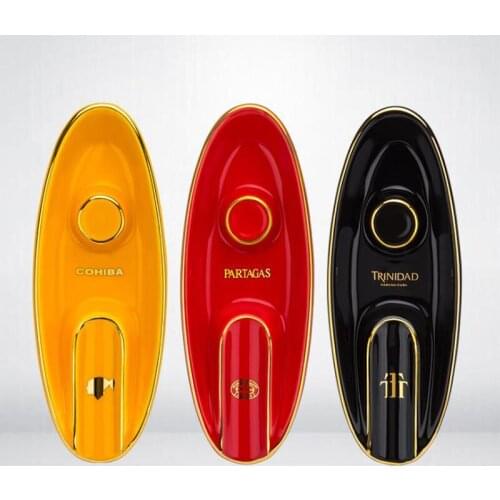 COHIBA Classic 1 Slot Porcelain Cigar Cigarette Ashtray Holder For Home Outdoor Tobacco Smoking Tool Accessories W/Gift Box