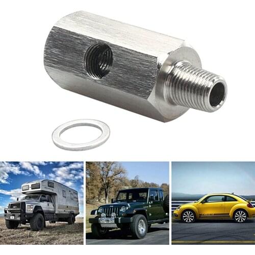 Stainless Steel 1/8'' BSPT Oil Pressure Sensor Tee To NPT Adapter Turbo Feed Line Gauge