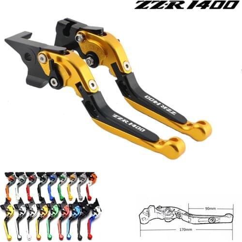 For Kawasaki ZZR1400 ZZR 1400 2006-2018 CNC foldable adjustable telescopic motorcycle brake lever clutch