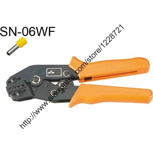 SN-06WF Copper tube terminals Tools A.W.G23-10 crimping capacity 0.25-6.0mm2 VE ferrules crimping pliers mini hand tool 60WF