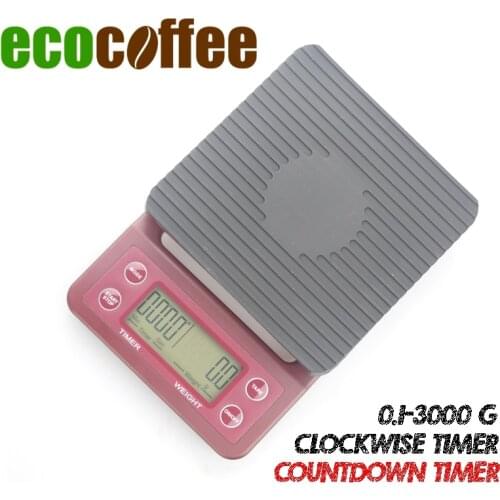 Measuring Tools Multi Funftion V60 Coffee Scale with Timer 0.1-3000g Barista Tool Portable Mini Drip Balance Kitchen Baking LCD