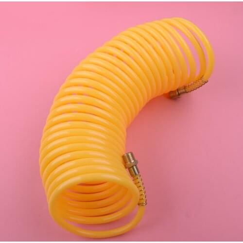LETAOSK Yellow PE Air Hose Fittings Recoil Pneumatic Airline Compressor 200PSI Quick Coupler