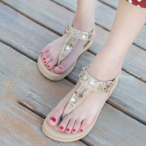 DEPKSLY summer sandals; womens shoes with a flat sole; womens sandals made of artificial leather; Casual Womens Walking Shoe