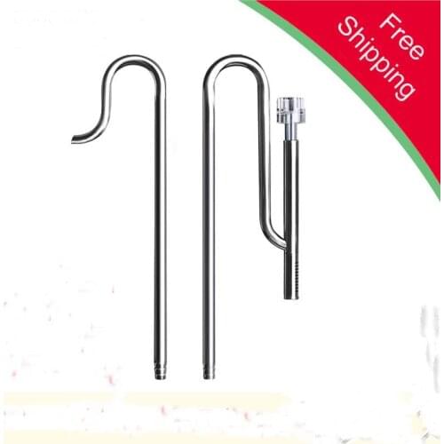 Mufan Class 1 Mirror Surface 304 Stainless Steel Oil Film Skimmer inflow Outflow Pipes for Aquarium Filiter fish tanks Brush