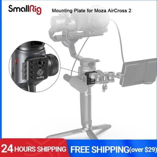 SmallRig Mounting Plate for Moza AirCross 2 Gimbal Stabilizer Mini Plate With 1/4”-20 & ARRI 3/8”-16 Threading Holes - 2826