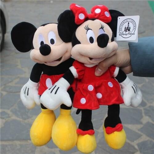 30cm 11.7inch Disney mickey mouse minnie mouse plush soft doll mickey mouse stuffed toys gift for kids birthday gift
