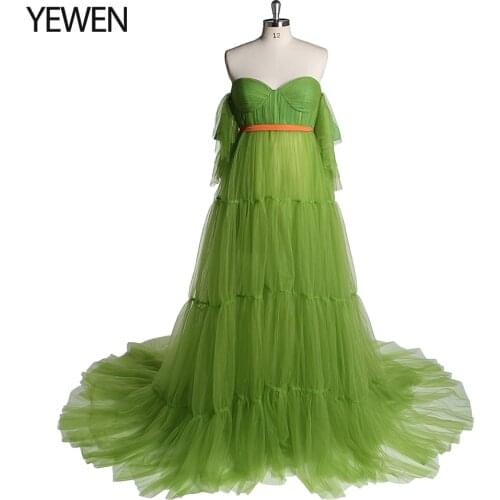 Soft Tulle Elegant Maternity Dress for Photo Shoot Maternity Gowns Photography Shooting Dress 2021 Pregnancy Dress YEWEN