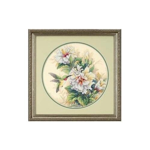 Top Quality Popular Counted Cross Stitch Kit Hibiscus Duo Hummingbird Bird and Flower Flowers dim 35156