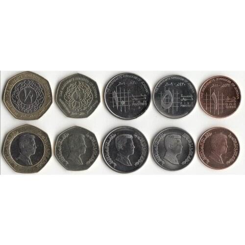 Jordan 5 Pieces Set Coins Asia New Original Coin Unc Collectible Edition Real Rare Commemorative Random Year