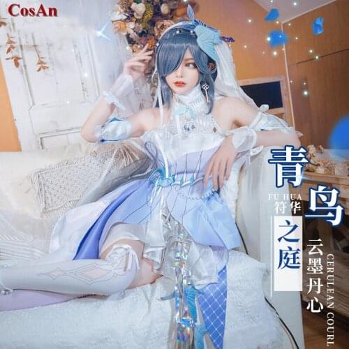 New Game Honkai Impact 3 Fu Hua Cosplay Costume Female Fashion Elegant Formal Dress Full Set Activity Party Role Play Clothing