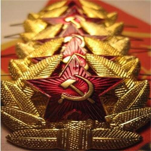 2021May new Red Army Crest Red Star Big Cockade Soldiers Cockade