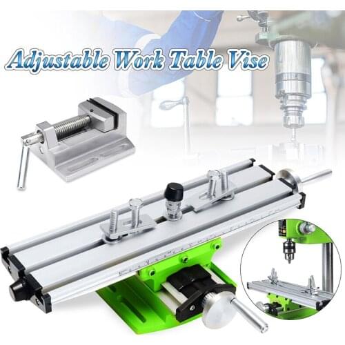 2021 New Multifunction 2 Axis Milling Compound Working Table Cross Sliding Bench Drill Vise Fixture DIY Adjustment Worktable
