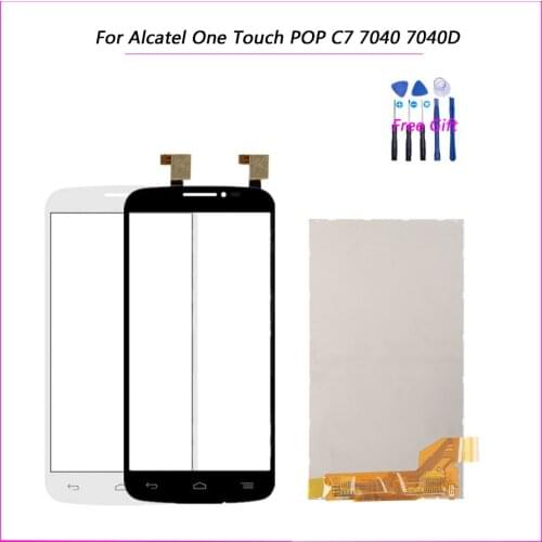 New For Alcatel Pop C7 7040 7041 Ot-7040 7040A 7040D 7040E 7040F 7041D 7041X Monitor LCD Display + Touch Screen Glass Sensor+T