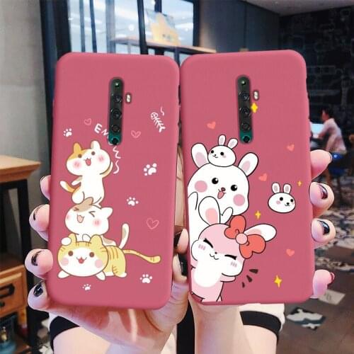 Lovely Funda For OPPO R9 R9S R11 R11S Plus K1 R51x Reno2 z ACE 3 R17 Pro oppo K5 Cover Silicone Phone Case Cat Rabbit Soft Anime