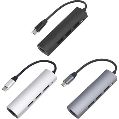 4 in 1 USB HUB Splitter USB 3.1 Type-C Converter for PC Computer Phone Multi-USB USB3.0 3 USB2.0 Adapter