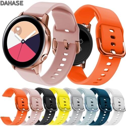 20mm Sport Silicone Watchband For Samsung Galaxy Watch Active Smart Watch Strap For Galaxy 42mm Gear Sport S2 Classic Watch Band