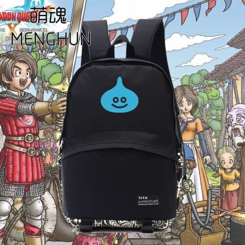 Dragon quest Slime backpack Dragon quest fans gift school bags black nylon Slime backpack NB277