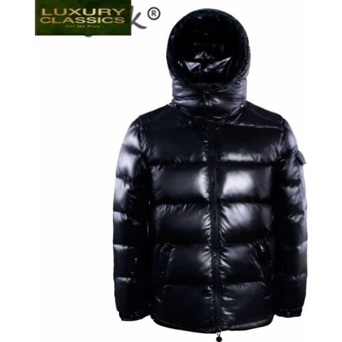 Winter Down Coat Fashion Male Thick Warm Down Jacket Men Coat Winter White Duck Down Jackets Short Hooded Outwear 18028
