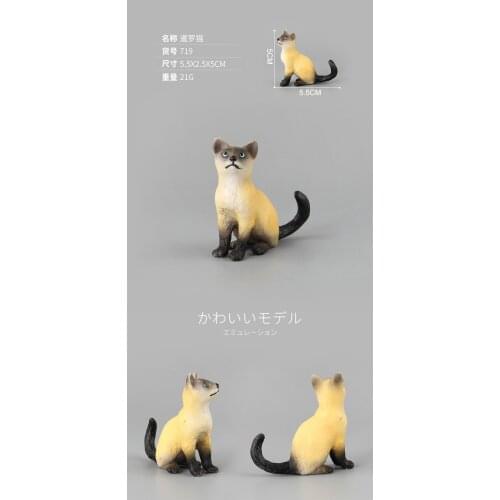 1pc Simulation Siamese Cat PVC Lifelike Doll Animal Pet Toys For Children Home Decor Baby Gift