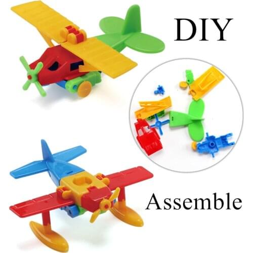 10PCS 9.5CM Kids Birthday Party Favor Small Gift DIY Assemble Plane Baby Shower Favor Souvenir Cute Giveaway Present