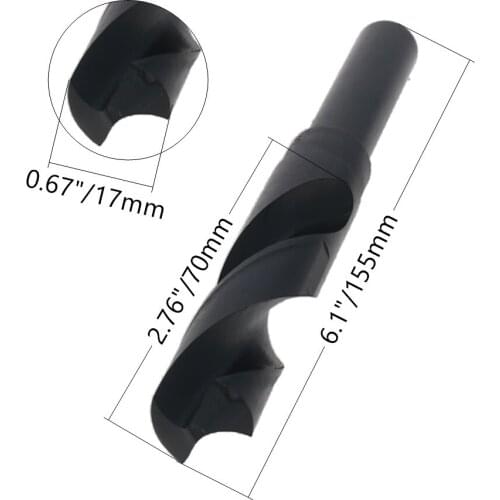 13-35mm HSS Metal Twist Drill Bit Shank/Retractor Drill Bits Tool 1/2 inches Straight Shank Rolling Process 155mm L Drill Bit