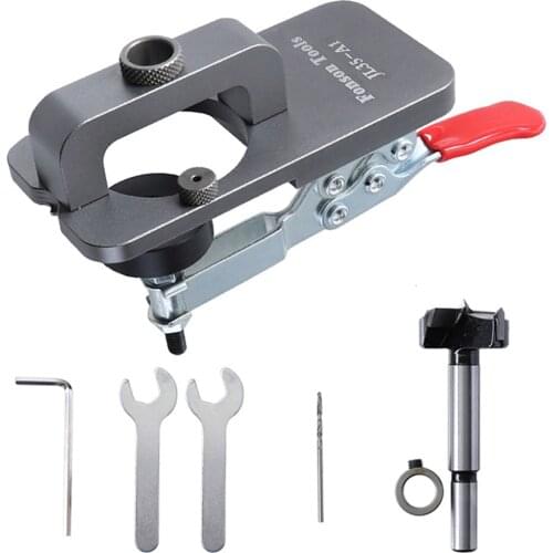37@ 35mm Cup Style Hinge Boring Hole Bit Wood Cutter Woodworking Punch Hinge Drill Hole Opener Locator Guide Drill Bit Hole Tool