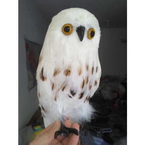 Big simulation owl model polyethylene&fur owl doll garden decoration gift about 32cm 1252