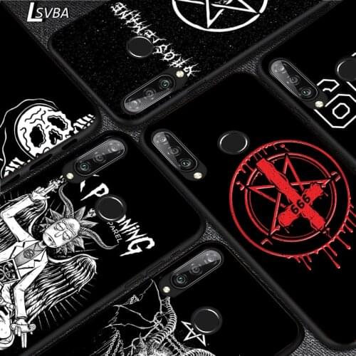 Pentagram 666 Demonic Silicone Cover For Huawei P40 P30 P20 Pro P10 P9 P8 Lite E Plus 2019 2017 5G Phone Case