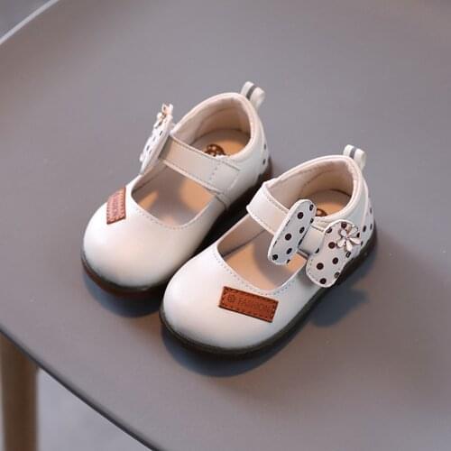 Girls Baby Toddler Shoes Infant Flats 2021 New Girls Princess Shoes Kids Casual Flats Sweet Single Shoes Bow-knot Spot Fashion