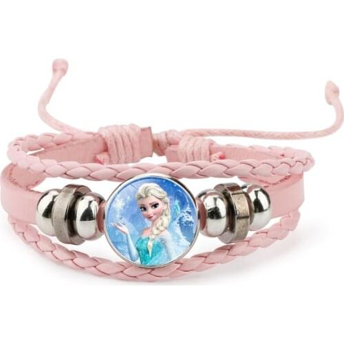 Disney princess children cartoon bracelet Frozen Elsa lovely wristand girl gift clothing accessories bangle kid make up jewelry