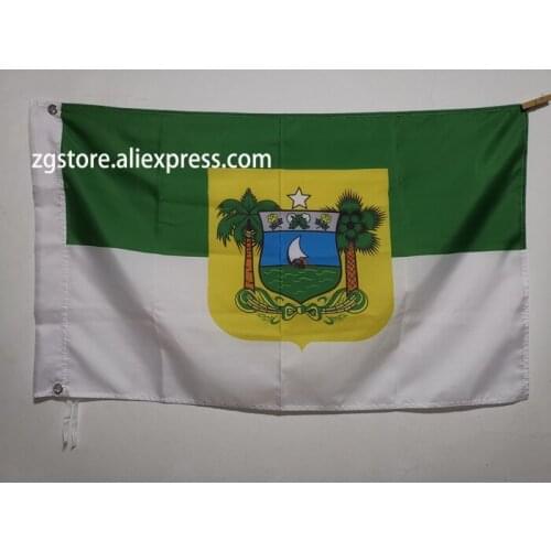 Flag of Rio Grande do Norte Brazil Brazilian State Banner 3X5FT 150X90CM Polyester Banner brass metal holes Home Decor