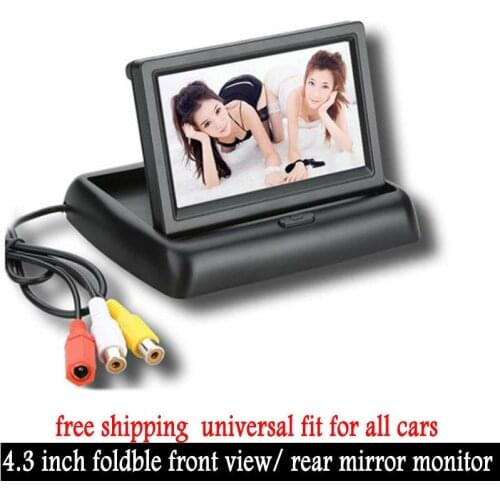 Parking Foldaway 4.3 inch TFT LCD display monitor car DVD players LCD monitor Color Car Rearview Monitor for all cars