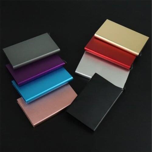 Mini Portable Multi-card Automatic Pop-up Anti-theft Holder, Solid Color Bank Card Box, High-grade Alumina Business Card Case