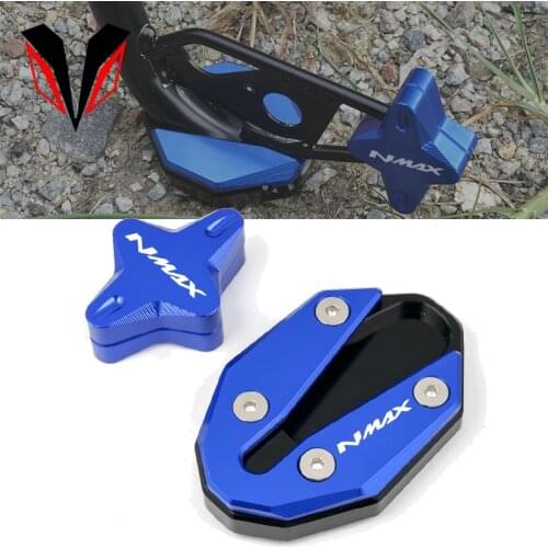 Logo 'NMAX' for YAMAHA NMAX 155 125 NMAX155 2020 2021 2022 Motorcycle Side Stand Enlarger & Support Kickstand Column Auxiliary