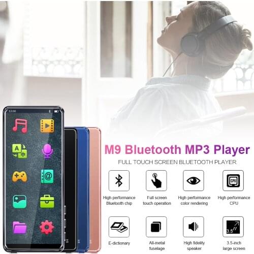 M9 Full Screen Mp4 Full Touch Screen Full Video English Dictionary Long Standby MP5 Student MP3 With Bluetooth