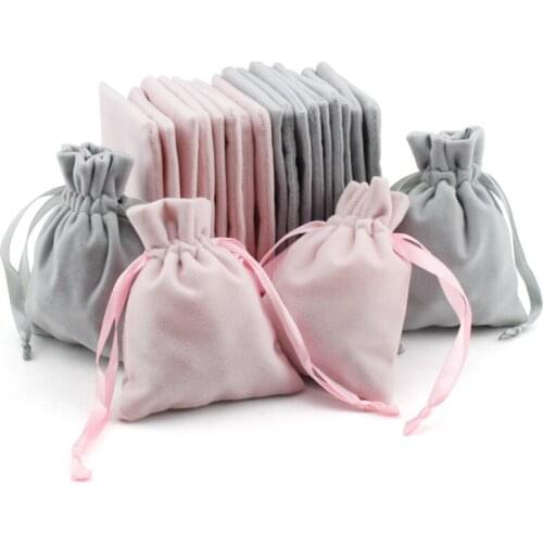 5pcs (8x10cm) Velvet Bags Jewelry Packing Drawstring Pouches Gift Bags Wedding Party Favor Pouch Christmas Decor Packaging Bags