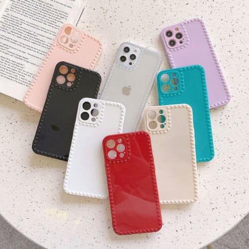 Candy Color Phone Cases For iPhone xs max 11Pro 12Promax XR 7 8 Plus Soft Silicone Cover Case For Fundas iphone11 Capa Shell