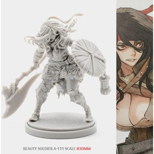 30MM Resin model kits figure beauty colorless and self-assembled A-111